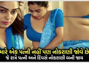 મારે એક પત્ની નહીં પણ નોકરાણી જોવે છે,જે રાત્રે પત્ની અને દિવસે નોકરાણી બની જાય..
