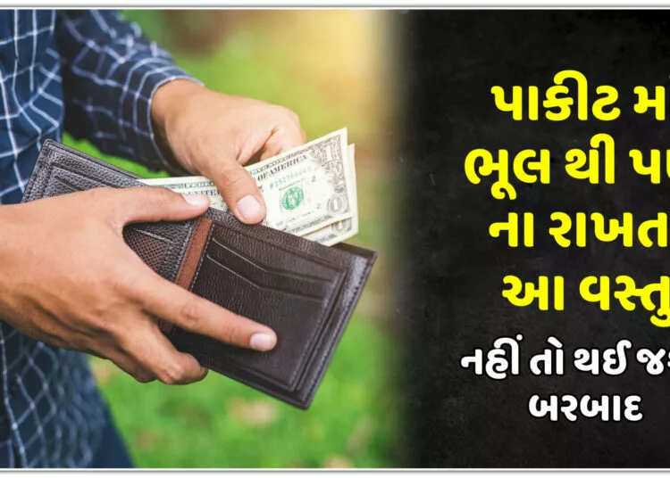 પાકીટ માં ભૂલ થી પણના રાખતા આ વસ્તુ,નહીં તો થઈ જશો બરબાદ..